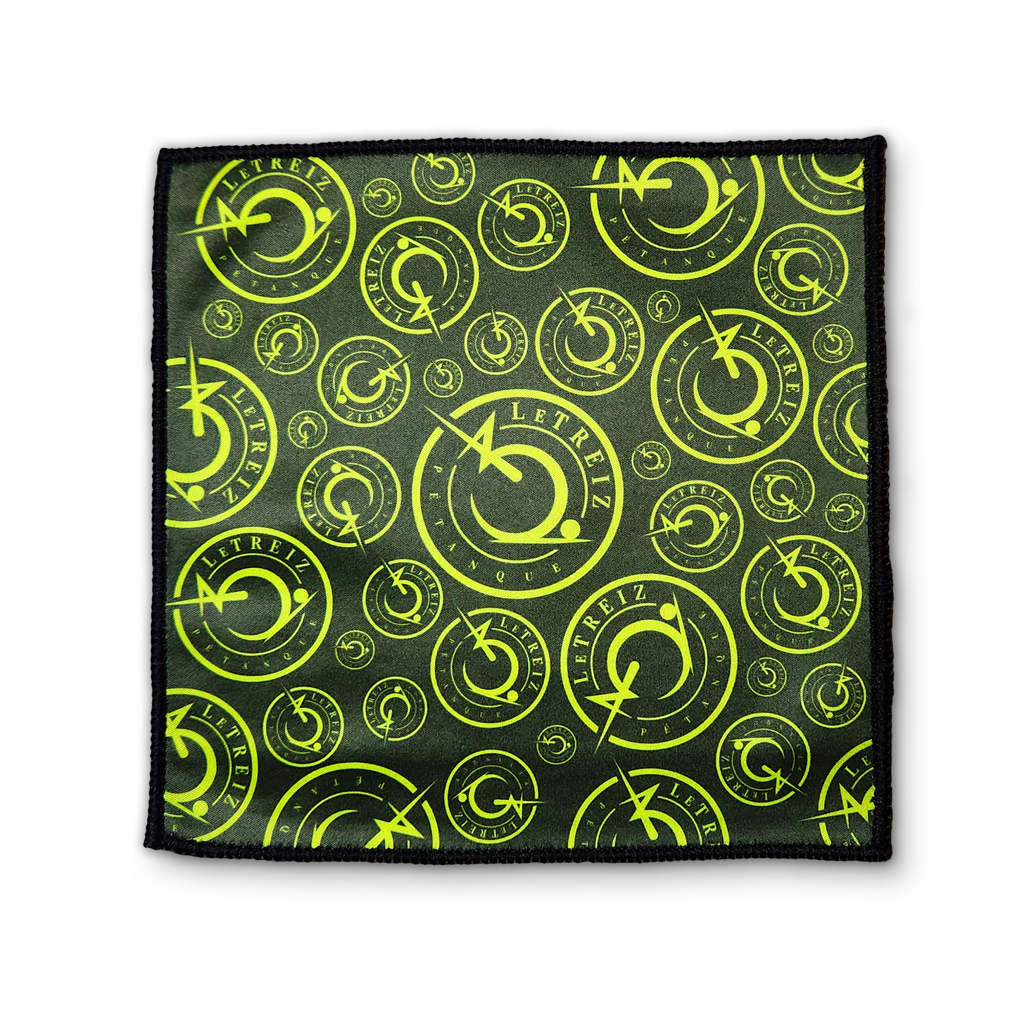 Le Treiz Cleaning Cloth - Badges Pattern - Khaki Green