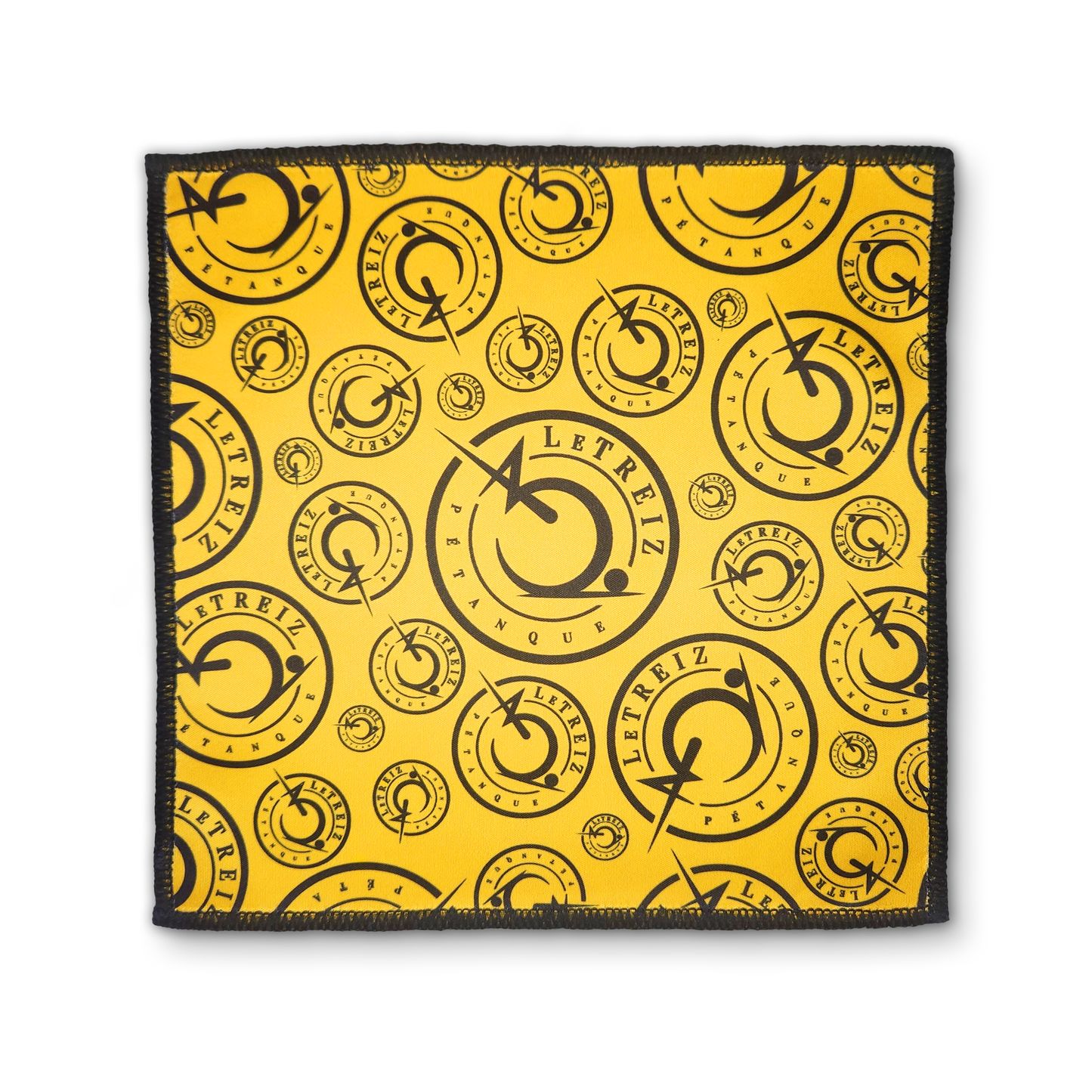 Le Treiz Cleaning Cloth - Badges Pattern - Yellow