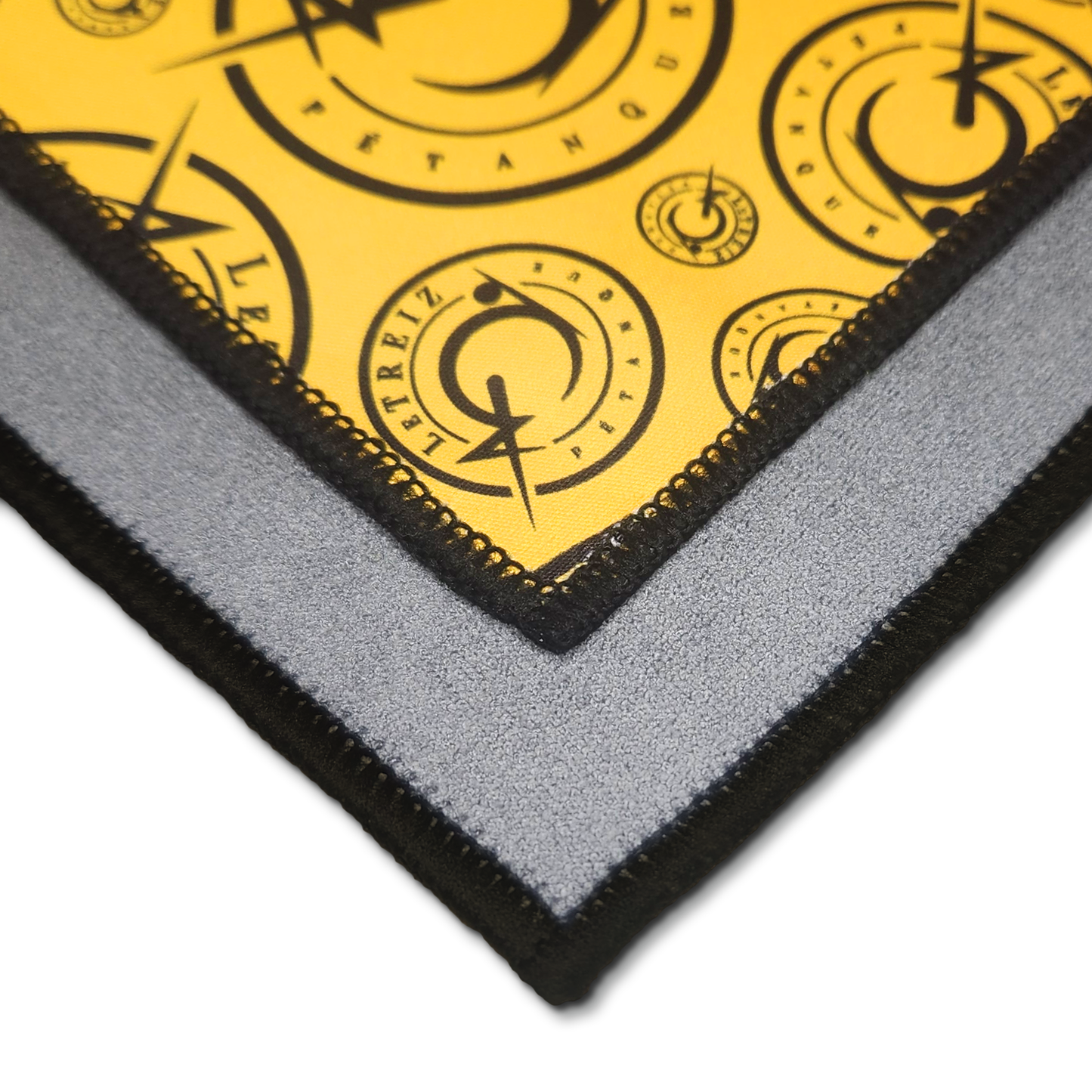 Le Treiz Cleaning Cloth - Badges Pattern - Yellow